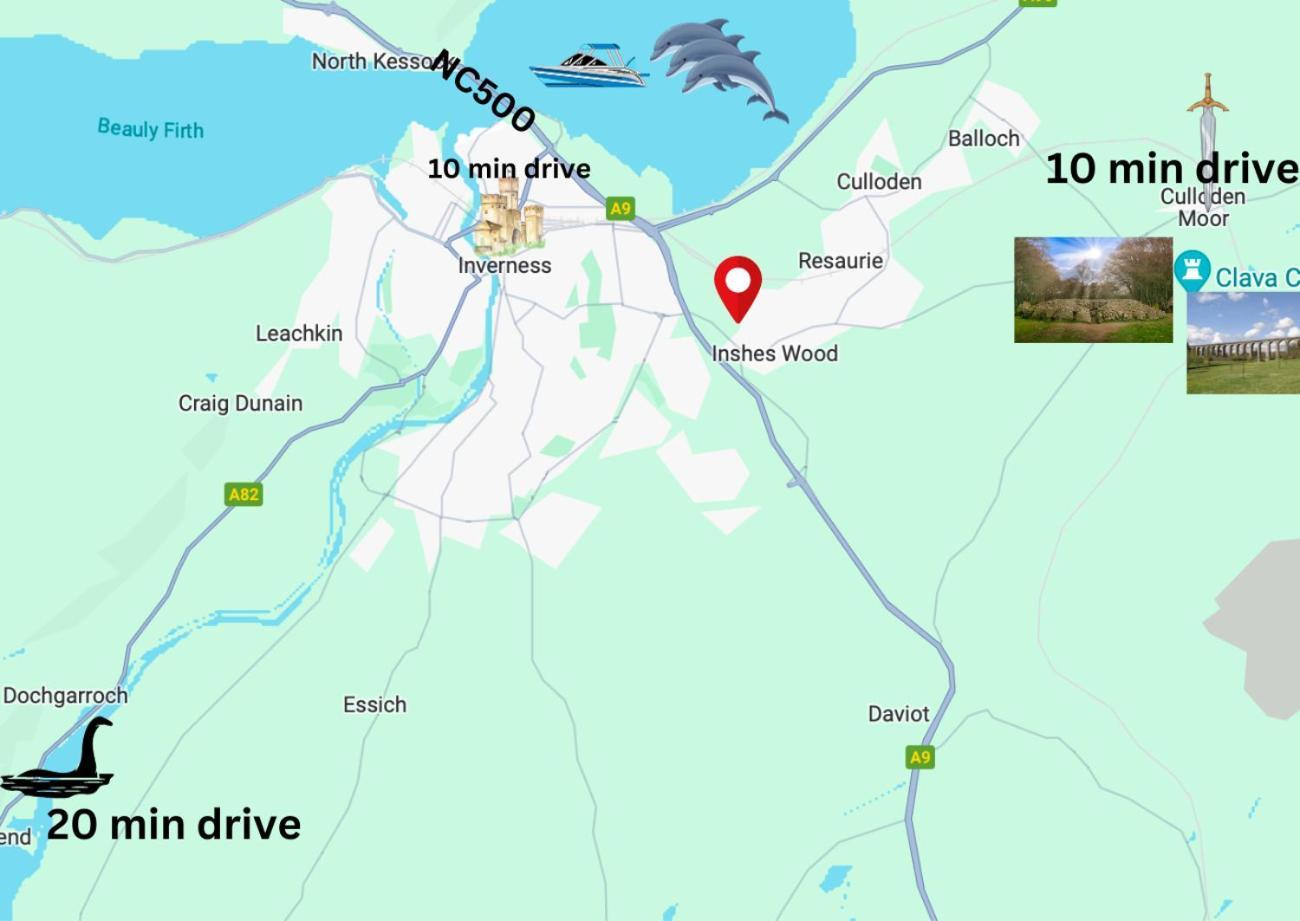 Comfortable, Modern Apartment With Parking. Inverness. 外观 照片